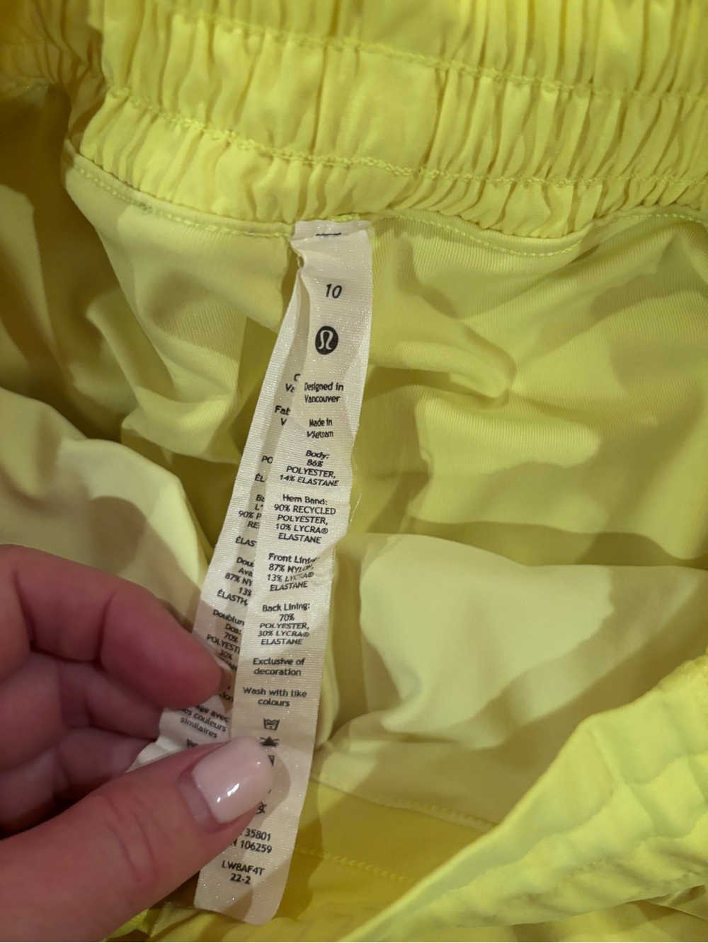 lululemon athletica Neon Yellow Skort. Size-10 EUC Longer Length! - Picture 6 of 6